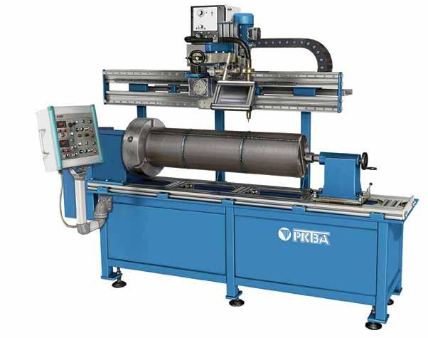PKTBA-UN-6PM MACHINE FOR HARDFACING / OVERLAYING OF ROTATING BODIES PURPOSE: automated hardfacing / overlaying of shafts, spindles and rods with diameter of up to 400 mm (16") with consumable