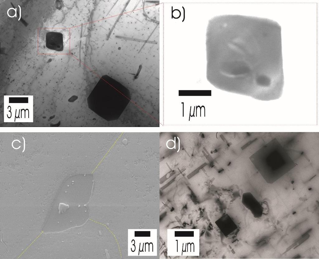 Fig. 7: (a) TEM bright-field micrograph of AA6005A after cooling with 0.1 K/min.