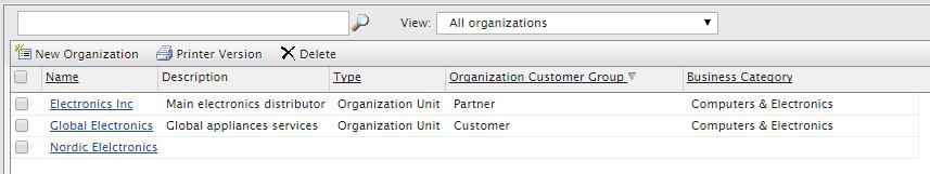 You can assign an organization to a customer group, to which you can apply specific pricing and discounts, and personalization.
