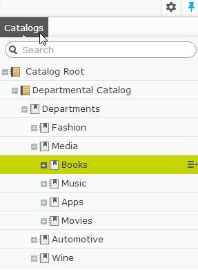48 Episerver Commerce User Guide 16-9 Browsing and searching catalogs Go to Commerce > Catalog to explore catalogs and their related products and variants.