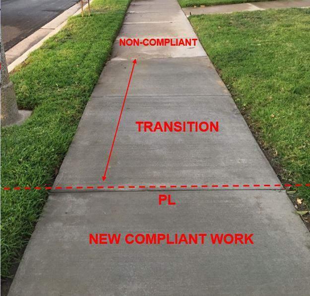 Assessment Guidelines Transition Areas Transition from non-compliant slope, etc.
