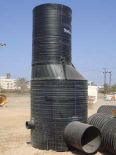 All above connections are with rubber seal leak proof joints. Special electro fusion joints are also available for connecting large diameter profiled pipes.