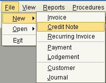 The invoice is now saved and you are offered the option to print; The invoice form is now