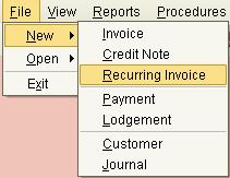 of a recurring invoice, highlight the row and double click.