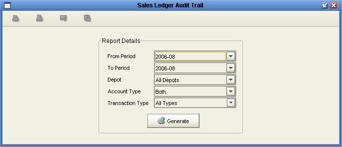 Audit Trail Select Reports, Audit Trail.