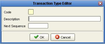 A prompt will remind you if additional information is required to create a new transaction type.