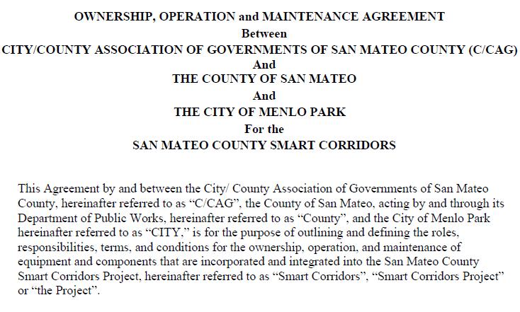 Stakeholder Cooperation Cities agreed to Caltrans executing incident response plans C/CAG single point of contact -