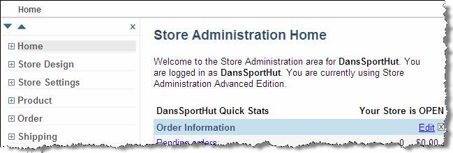 Set Up Your Web store (Web store Administration ) Use this information to set up options and preferences for your web store.