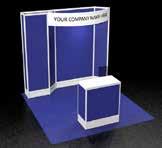 TRU-X PACKAGE A4 Package Includes: Standard Header 10 X 10 Standard Color Carpet 1MD Curved Counter Flat Back 2 Arm Lights (power not included) Installation & Dismantle of Exhibit Black Tuxedo Silver