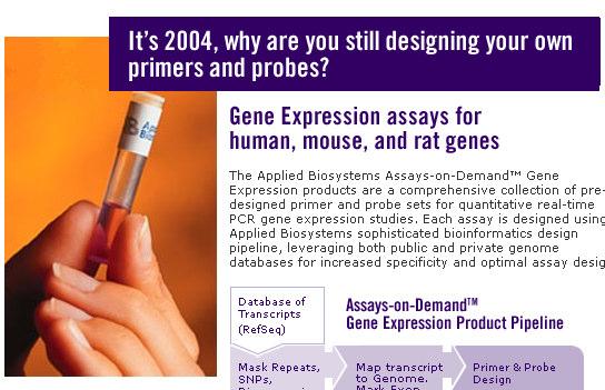 display technology 8 Tools to perform Gene Expression Studies - TaqMan Gene Expression Assays It s 2008, why are you still designing your own primers and probes?