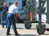 This allows With attached tow bar and towing vehicle, Due to the ERGO crank the operator can lift