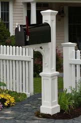 A PVC cover may also be used over the mailbox post. This will prevent the need for trim replacement and will last longer than a wood post. The approved style will slide over a 4 x 4 post.