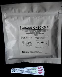 Cross-Checks F Chemical Indicator for Monitoring Low Temperature Steam and Formadehyde (FORM) sterilization processes Order-No.