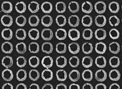 Nano-ring and nano-crescent Fabrication principle: Nanoring (red)