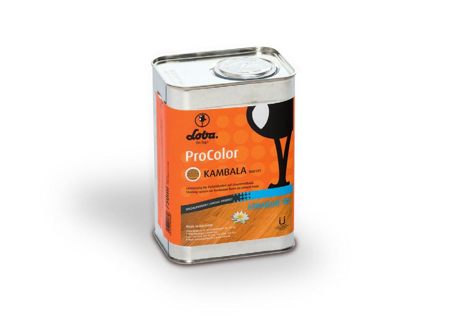 Lap-free colouring Stain for wooden floor based on solvents. For the professional staining of parquet and hardwood floors.