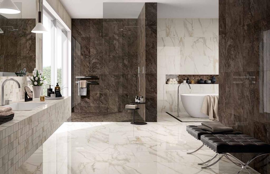 COLLECTIONS Charme p. 152 Charme Lux p. 162 Magnifica p. 172 Precious is a gathering of porcelain tile collections that interpret precious and elegant materials.