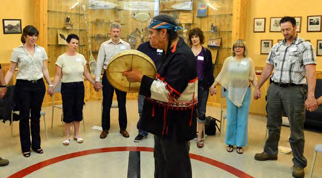 Figure 20: Elder George Paul and NB Power employees participate in a cultural awareness and sensitivity workshop NB Power has recognized the need for renewed focus in First Nations relations, and