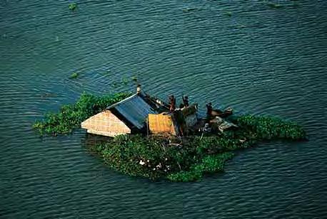 Flooded houses south of Dhaka, Bangladesh (23