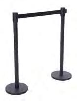 16" tall x 11" wide x 9" deep Retractable Stanchion approx.