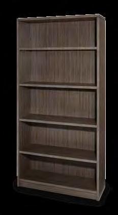 Bookcase (gray acajou) 36"L 12"D 72"H D) SWAN