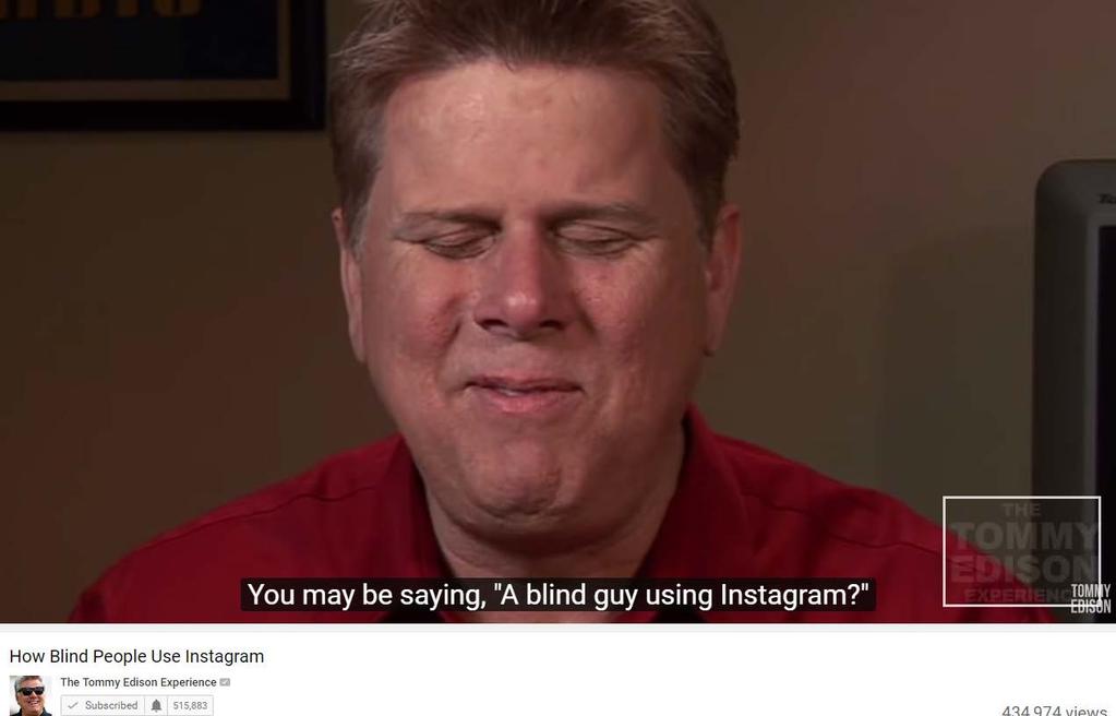 Blind people are on Instagram!