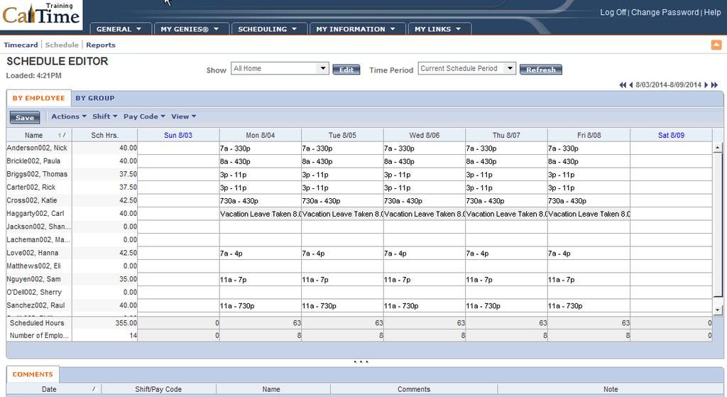 RDP- access home page Note the Scheduling tab Schedule Editor in RDP For more information RDP scheduling, see the job aid, Using Schedule Editor.