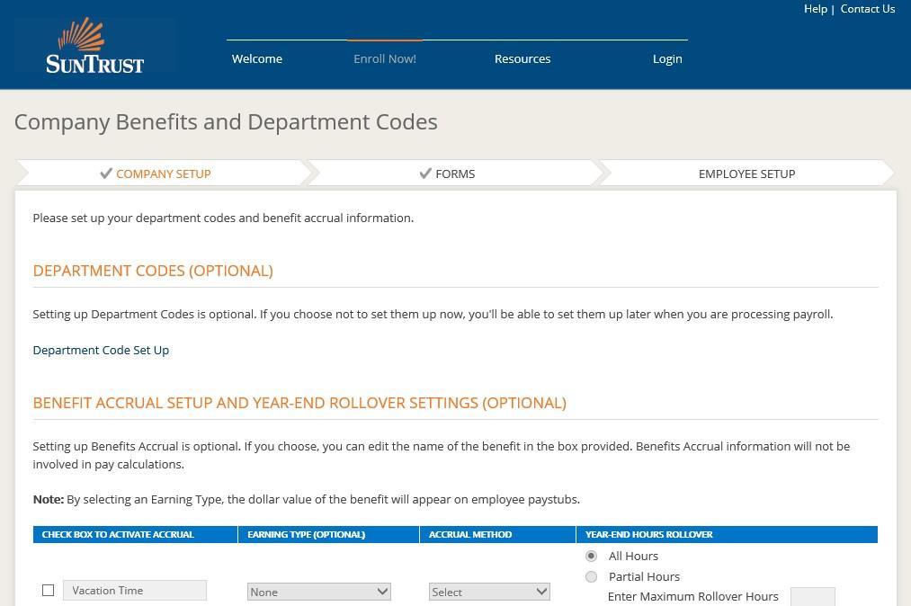 Step 7: Department Codes Add Department Codes