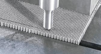 The use of alternative materials such as fibre-reinforced plastics, composite materials and stacks with cores made of foam or honeycomb structures requires new machining solutions.