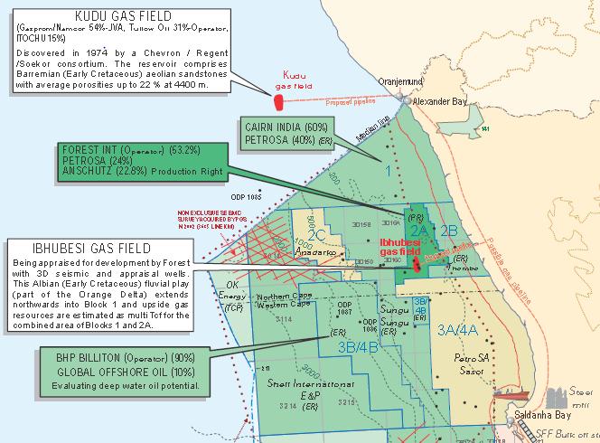 west coast opportunities Orange Basin: Best estimate Prospective Resource gas in