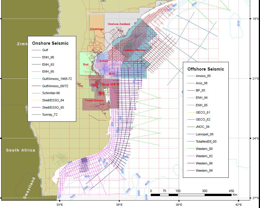 southern Mozambique gas reserves some already commercialised & piped to South Africa An extensive drilling campaign conducted by Sasol in 2003 which included exploration and production wells in the