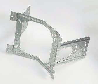 Double sided box support bracket Double sided box support designed for pre-fab installations.