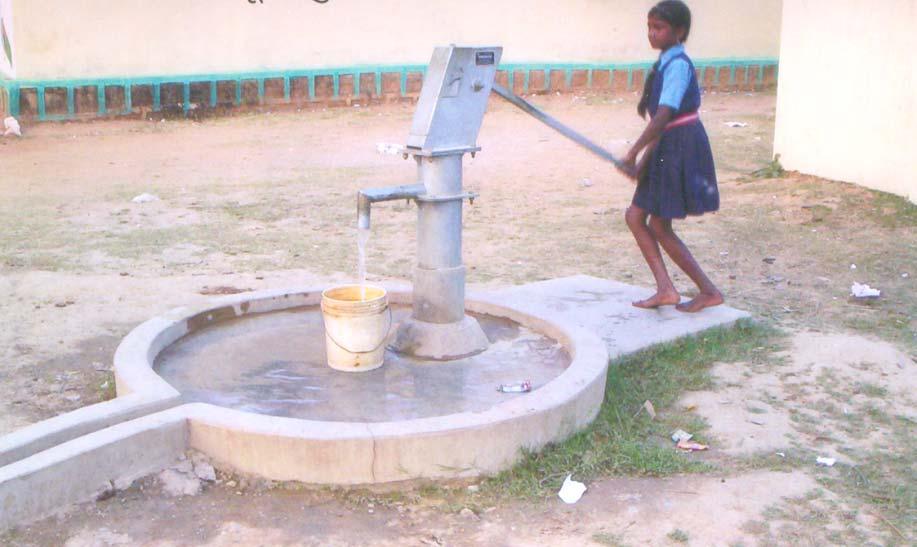 institutions Children at the Aaganwadi and schools with potable drinking water