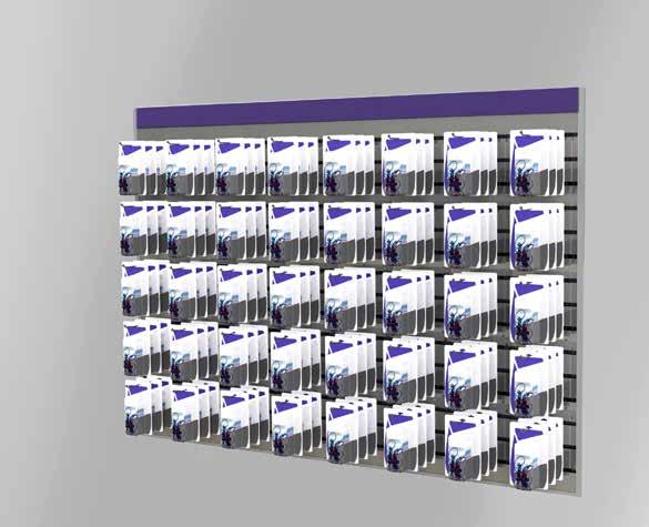 6 ACCESSORY WALL DISPLAY Includes 40 peg hooks that allow