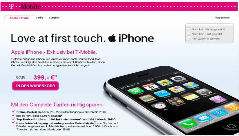 Empower T-Mobile Service Differentiation With Optimized Opex Stimulating New Usage The average Internet usage for an iphone customer is more than 100 MBytes.