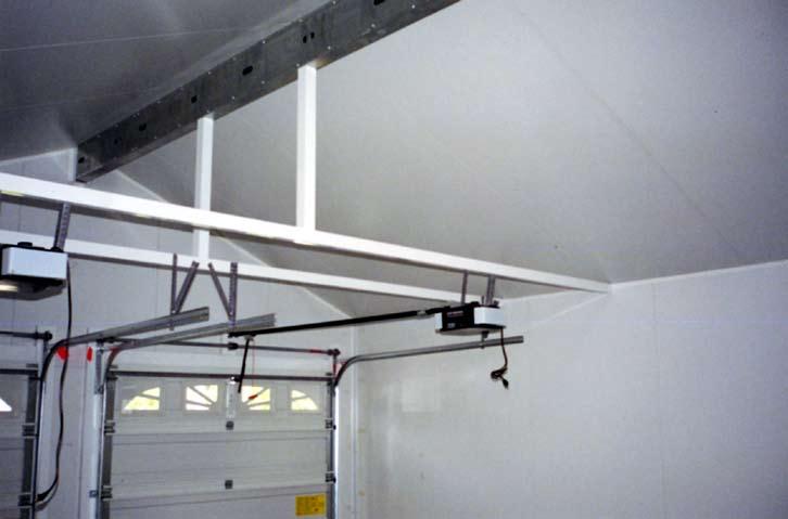 Garage door operator is installed on metal