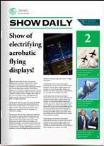 Advertise in the most popular publications of the show 3 5,000+ Digital dailies hosted on Eurasia Airshow page which attracts 20,000+* copies distributed daily Show Dailies page views