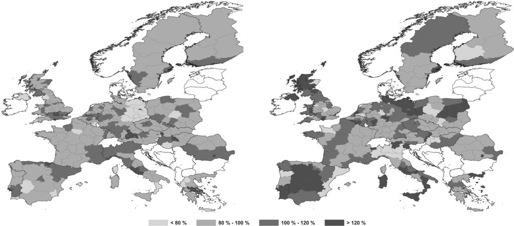 13 Figure 1: Regional productivity (left) and regional public