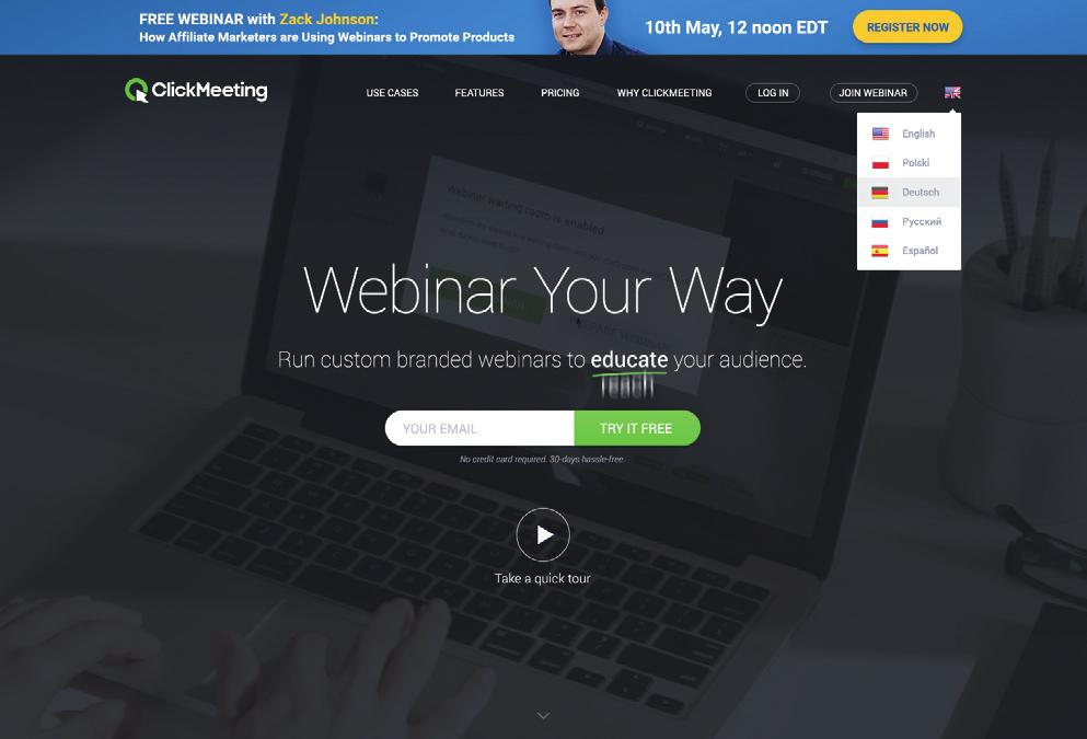 3. Use your website The place to start promoting your webinar is your website.
