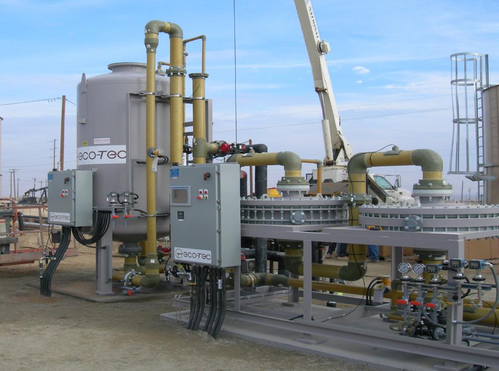 The overall produced-water treatment process for steam generation (refer to Figure 2 System Layout) consists of primary oil and solids separation using the pre-existing gravity separators and a
