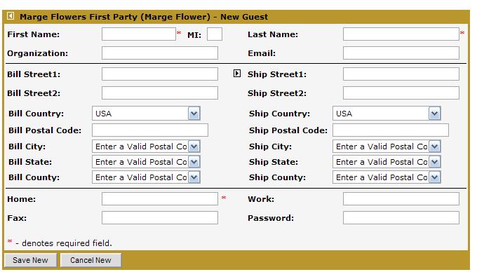 Let s begin the Party Order Entry process by adding a new guest by selecting new Guest on the bottom right of the Party Orders & Host Order screen.