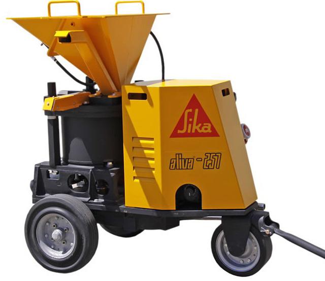 WET/DRY SHOTCRETE UNIT The AL-257 is the universal machine for the application of dry and wet shotcrete in the thinstream method.