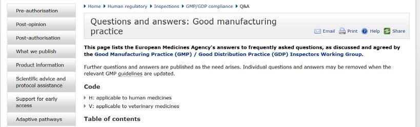 QRM in EU GMP Guidelines (II) Part II (APIs) (July 2010) was revised to introduce the QRM principles.