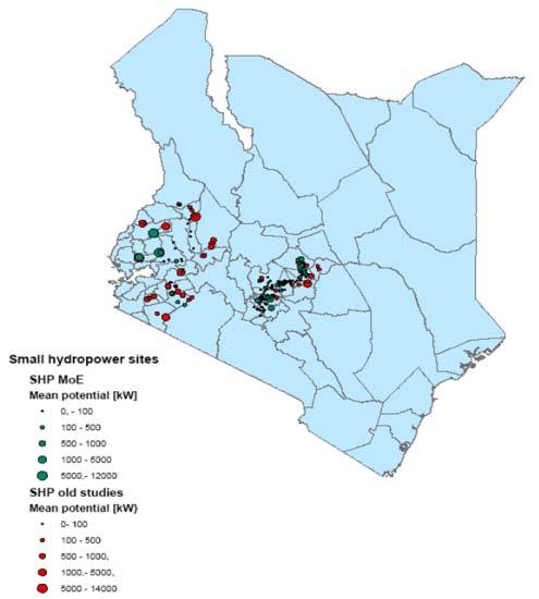 4. By the end of 2013, more than 260 small hydropower sites had been identified but the largest number of sites are found in the Tana River drainage basin, mainly in the counties of Kirinyaga,