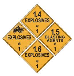 DOT Hazard Class and Divisions Class 1: Explosives Class 2: Gases