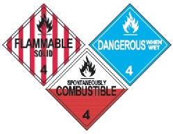 3 Class 3: Flammable Liquid Class 4: Flammable Solid, 1.4, 1.5, 1.