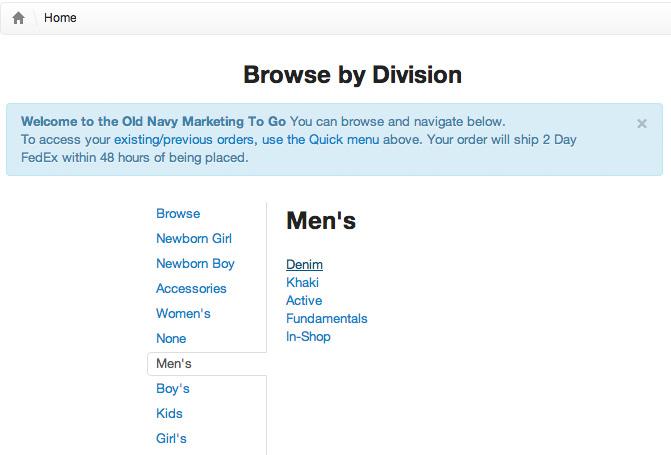 Once you choose a Division, you can pick a sub-category. IE.
