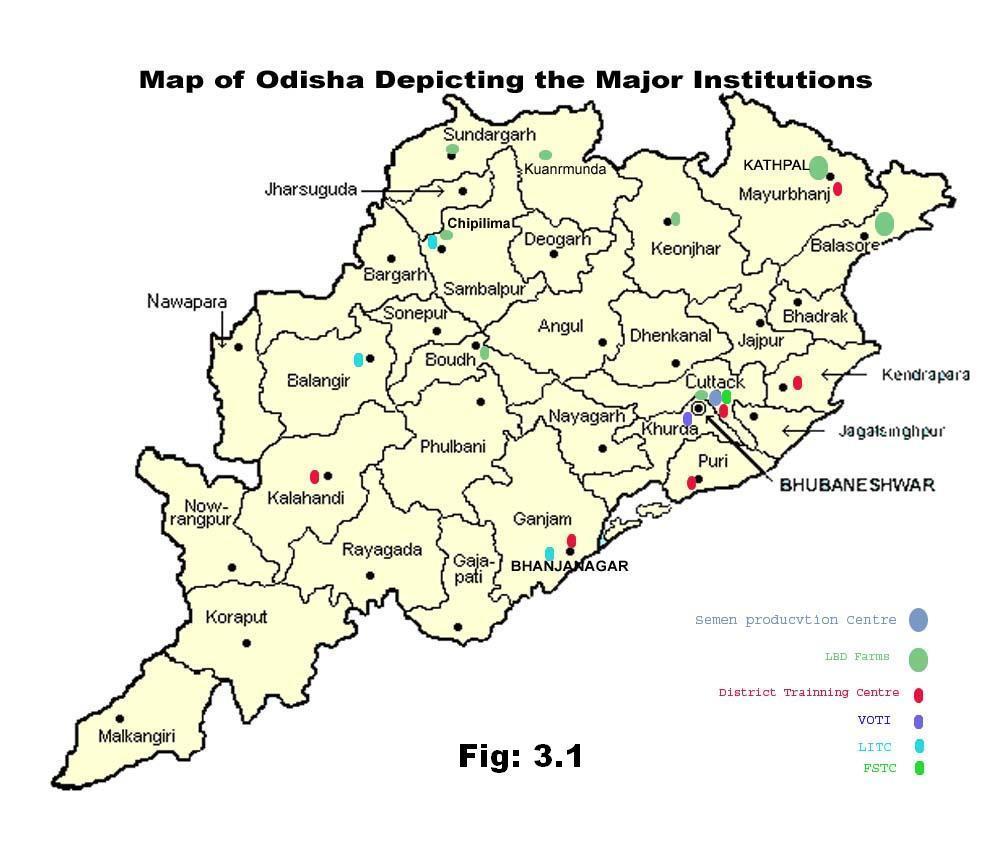 STATE PROFILE AND LIVESTOCK SCENARIO CHAPTER 3 3.1 State Profile: The State of Odisha is situated on the east coast of India between 17.48'-22.34' North latitudeand 81.24'-87.29' East longitude.