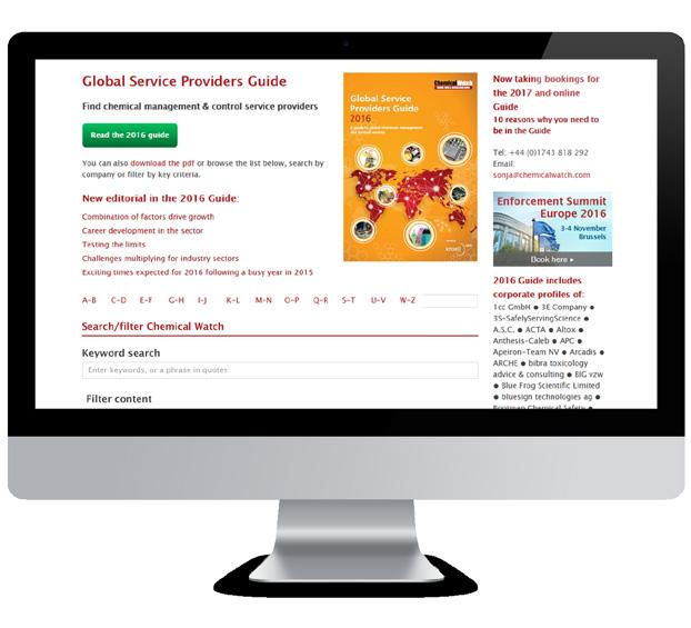 As well as benefiting from a targeted, 3,000 copy print circulation, all service provider profiles are also presented online, within searchable directories across our four websites, reaching