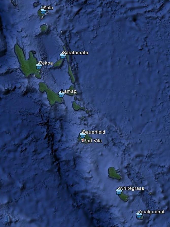 Vanuatu Coastal Zone Adaptation Project (V-CAP) Priority Sites South Malekula, Malampa Prov Central Pentecost, Penama Prov South Santo,