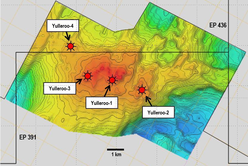 Laurel Formation Tight Gas - Yulleroo Major gas and liquids accumulation on the western side of basin close to Broome and customers Four wells define the accumulation - all intersecting thick gas